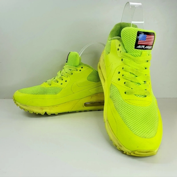 Nike Shoes - Nike Air Max 90 trainers Hyperfuse yellow USA Independence Day Volt Size 3 36